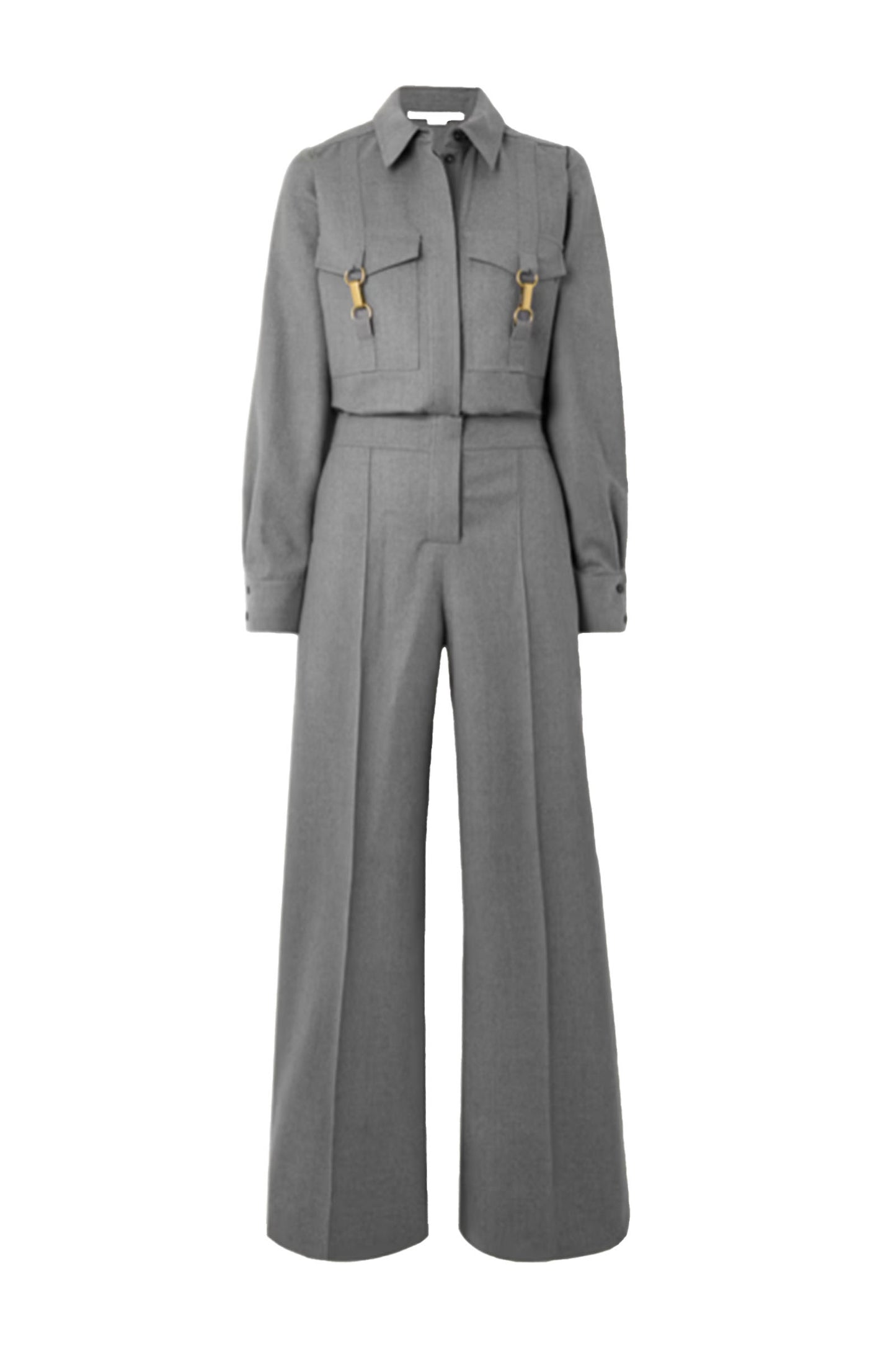 Embellished wool-twill Jumpsuit