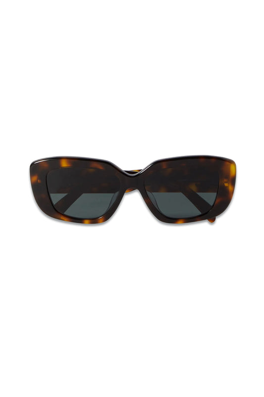 Triomphe Rectangular-frame Tortoiseshell Acetate Sunglasses