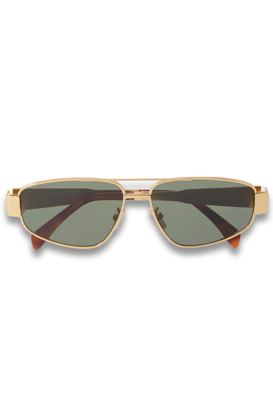 Triomphe Aviator-Style Gold-Tone and Acetate Sunglasses