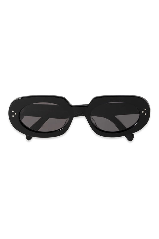 Bold Oval-frame Acetate Sunglasses