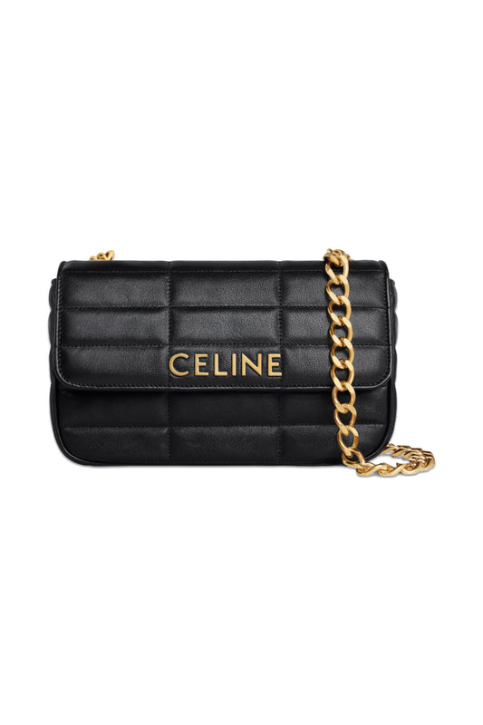 Chain Shoulder Bag Matelesse Monochrome Celine In Quilted Calfskin
