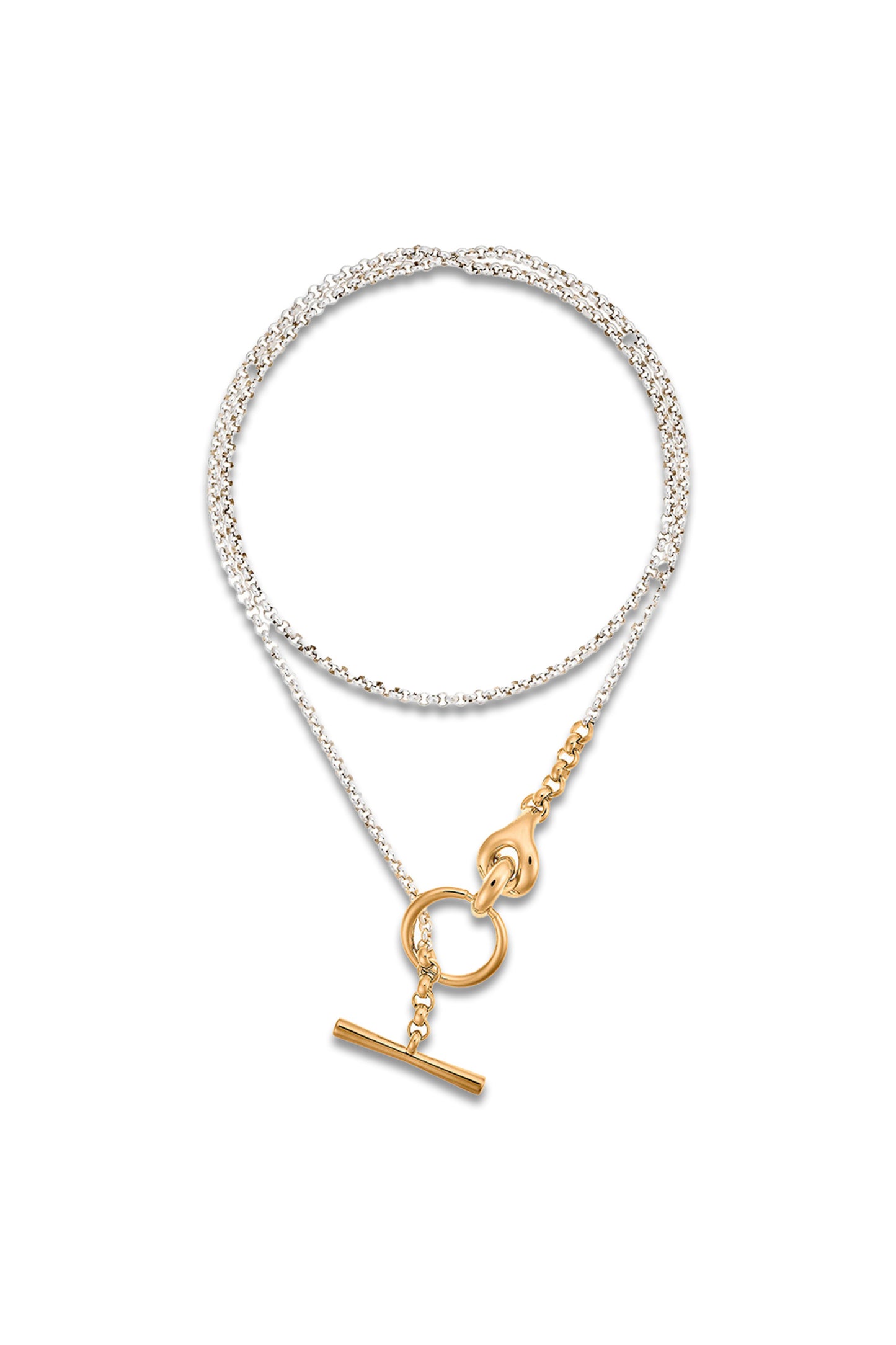 Halo Necklace Gold & Silver