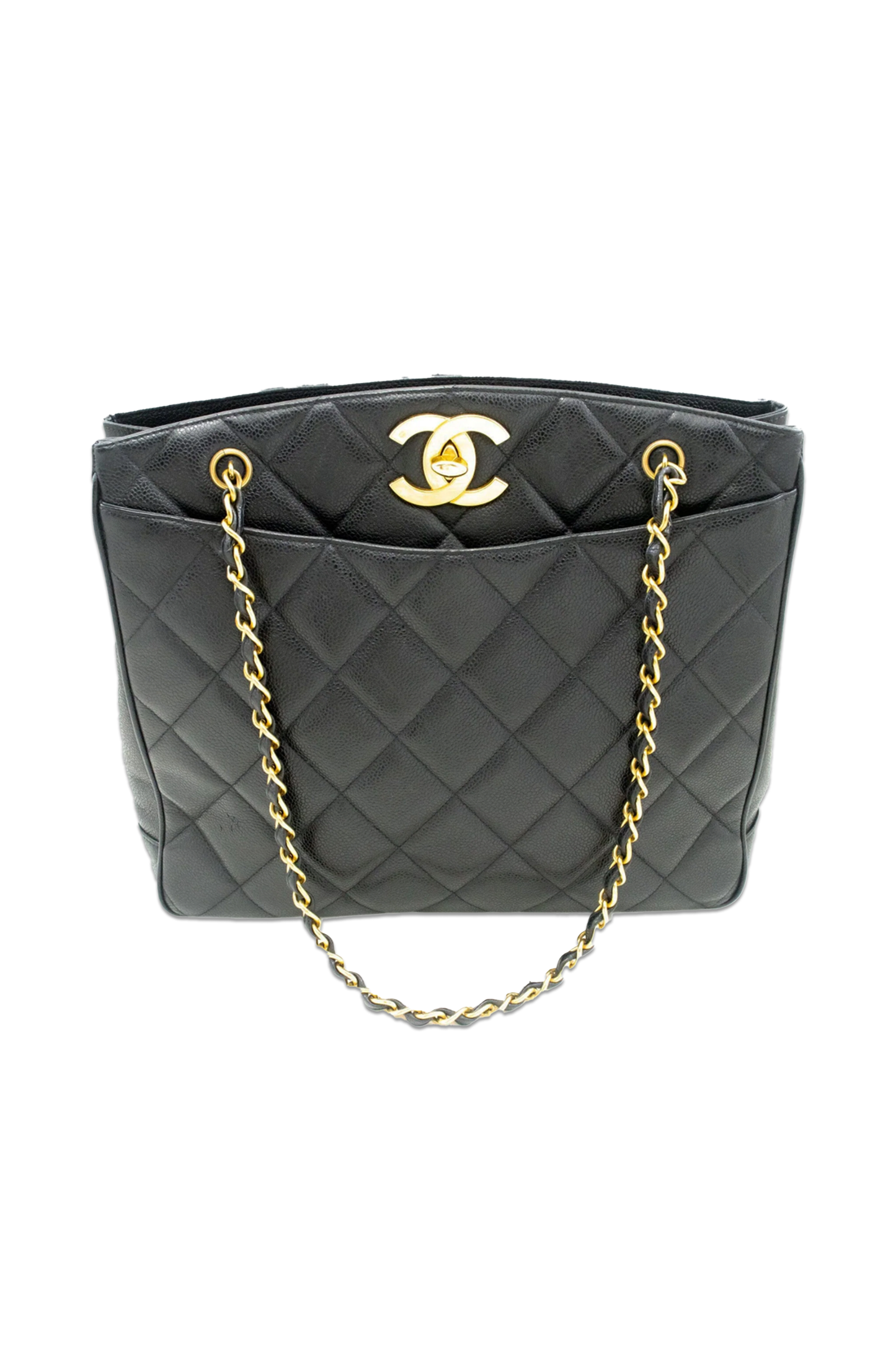 Black Large Chain Vintage 1994 Caviar Shoulder Bag