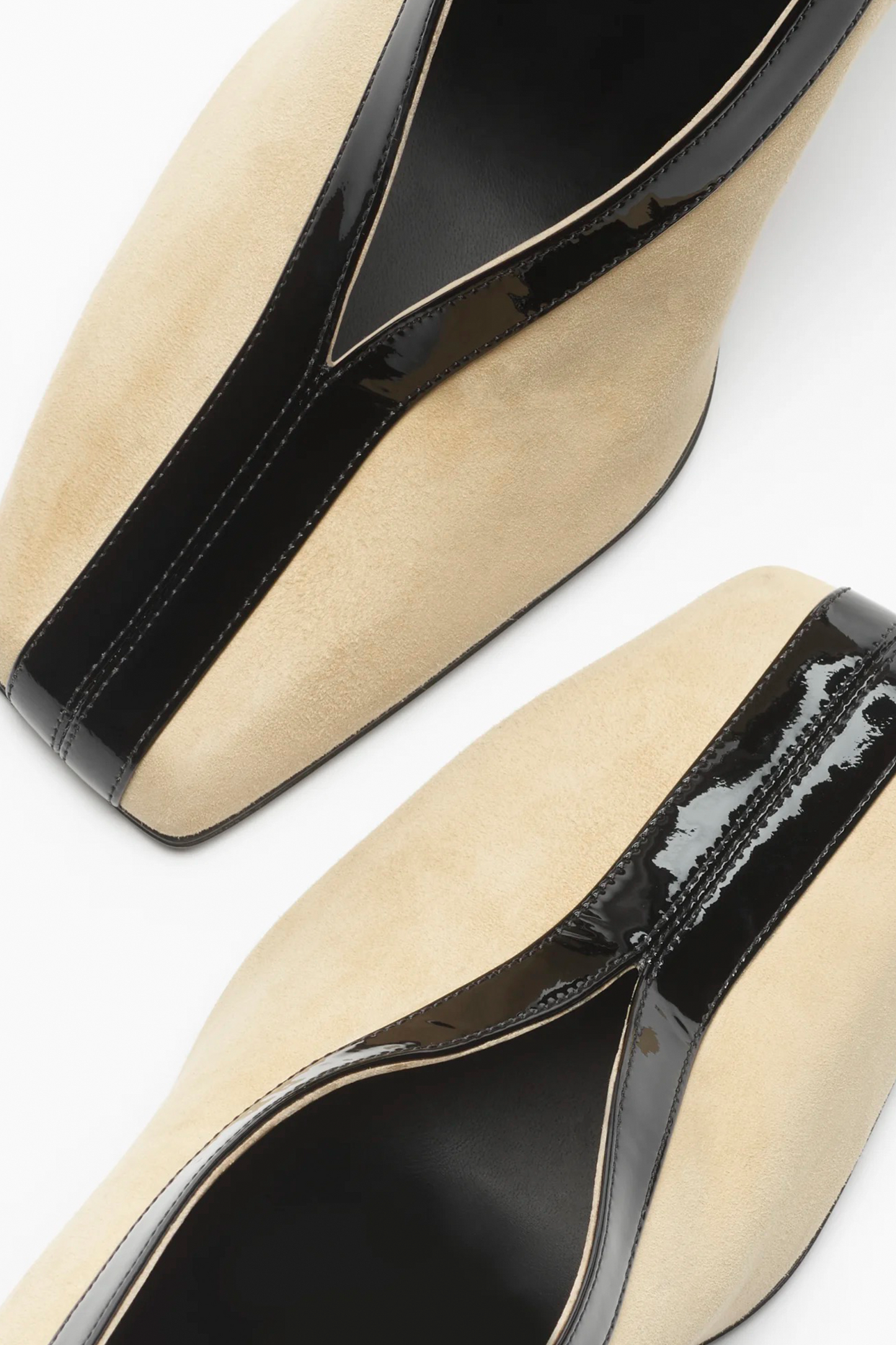 Pumps Suede Kidskin & Patent Calfskin Beige & Black