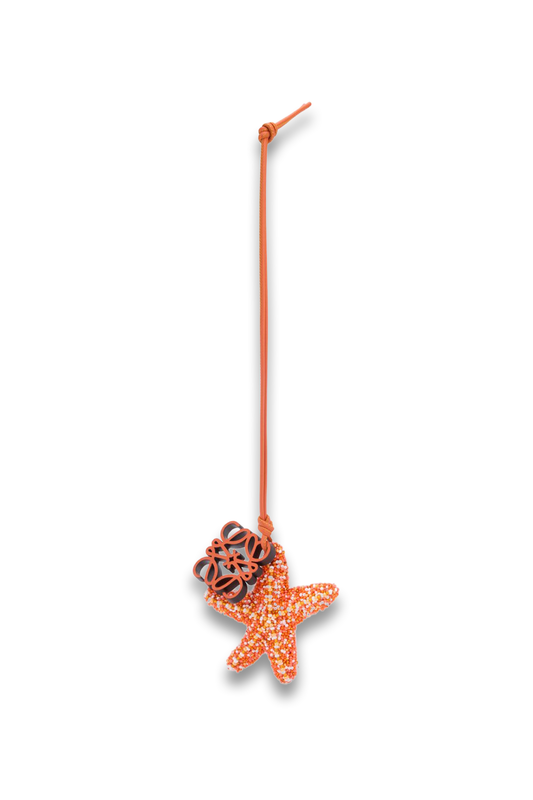 Star Anagram Charm in Beads and Calfskin