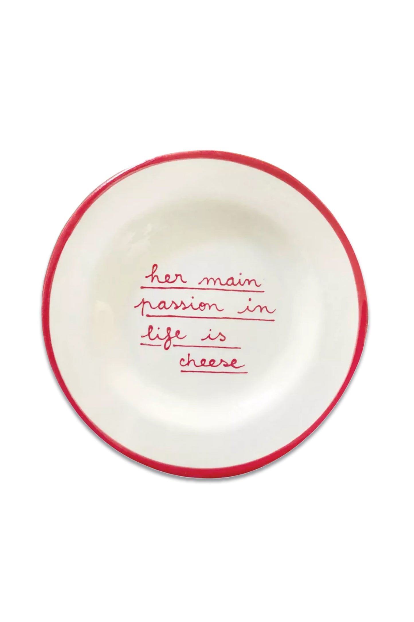 Her Main Passion In Life Is Cheese Hand-painted Ceramic Plate 20cm