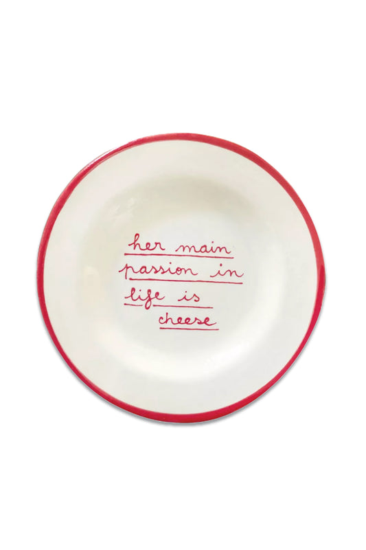 Her Main Passion In Life Is Cheese Hand-painted Ceramic Plate 20cm