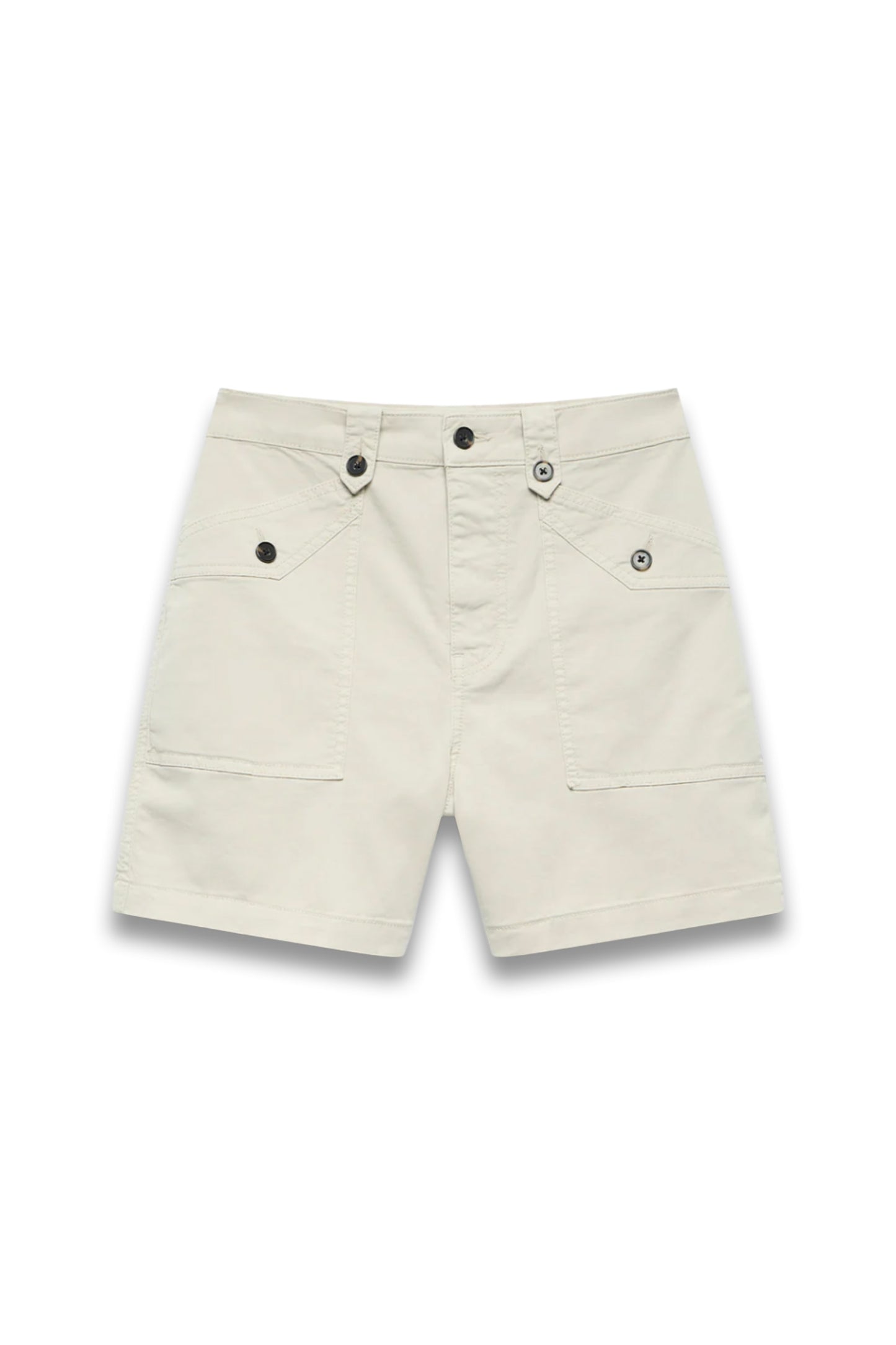 Neutral Cotton Chino Shorts