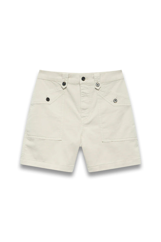Neutral Cotton Chino Shorts