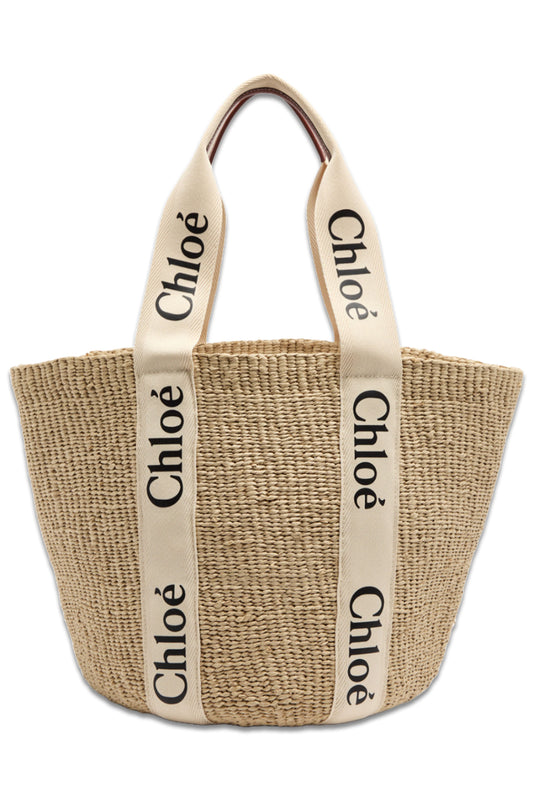 Large Raffia Basket Bag