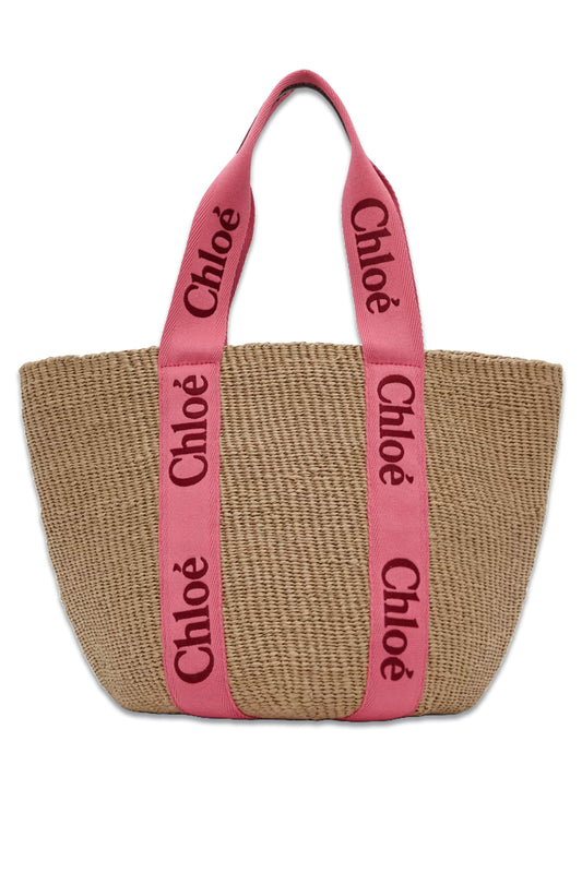 Beige & Red Mifuko Edition Large Woody Tote
