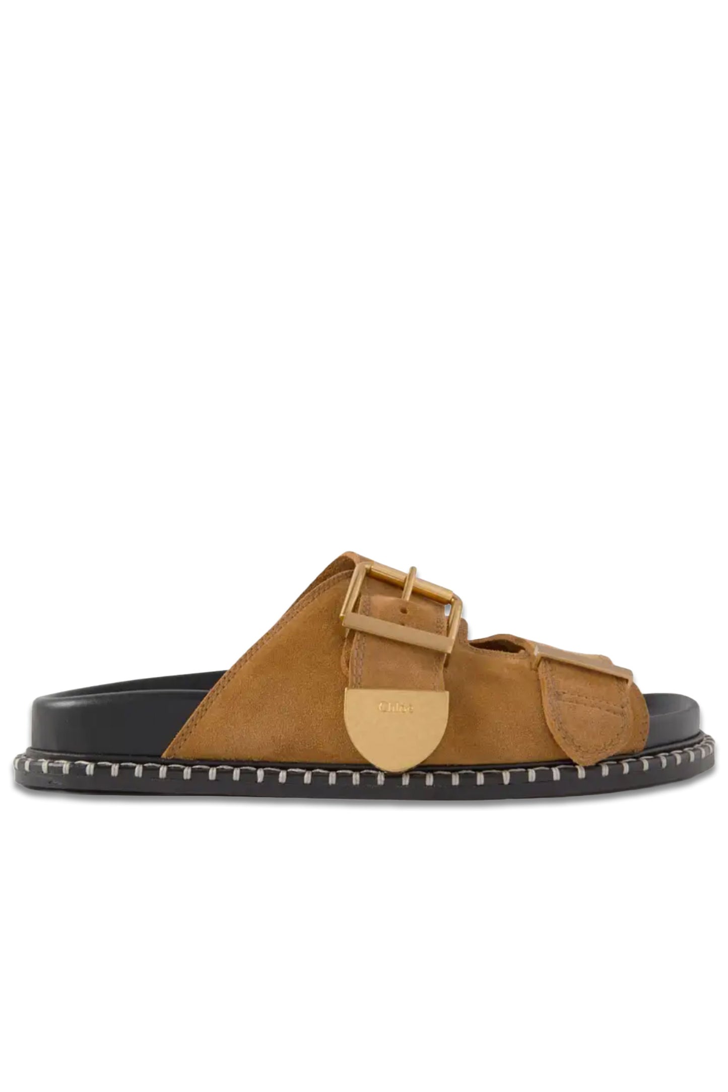 + NET SUSTAIN Rebecca whipstiched suede slides