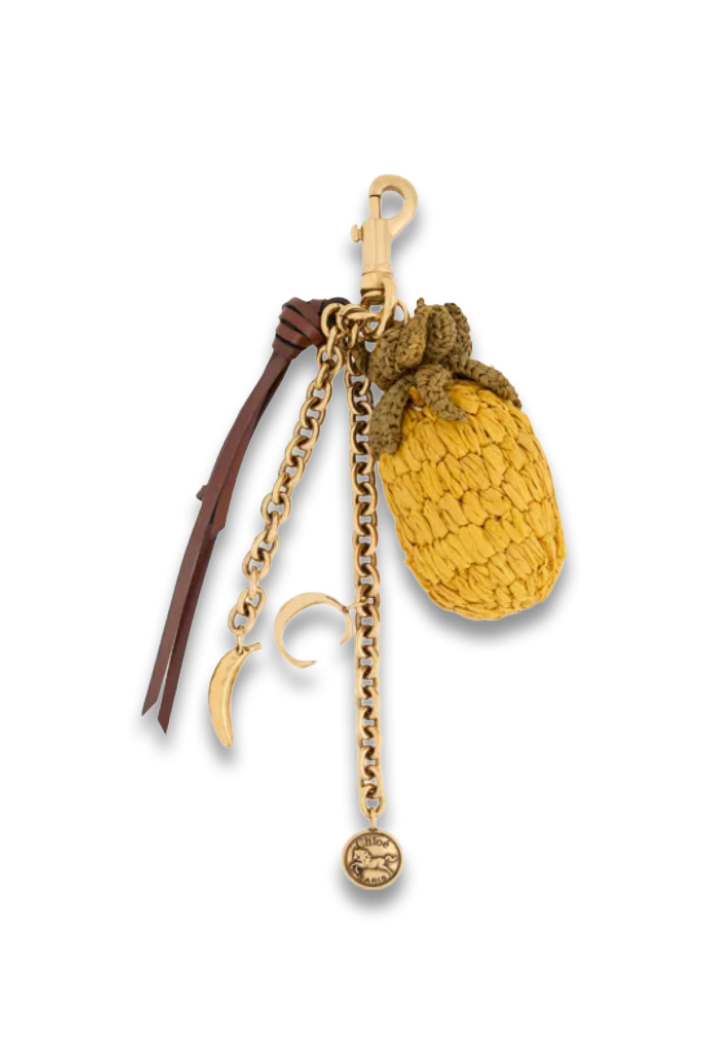 Pineapple Raffia Bag Charm