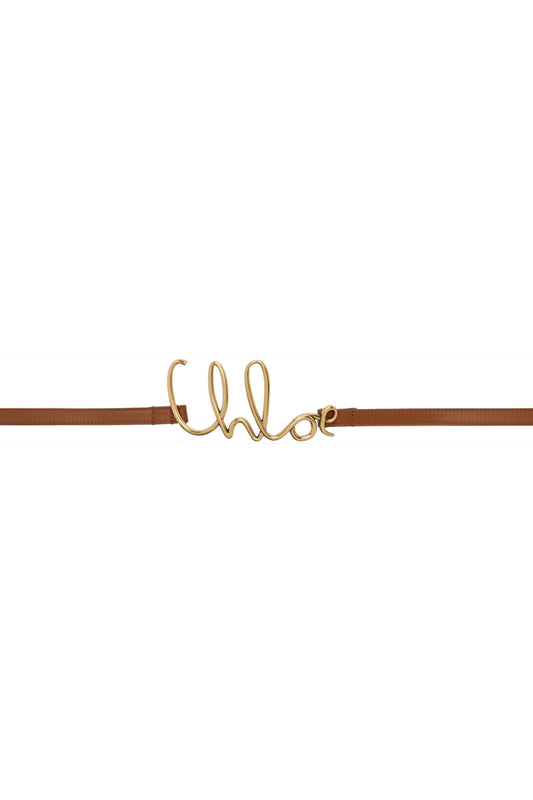 Tan 'The Chloé Iconic' Small Belt