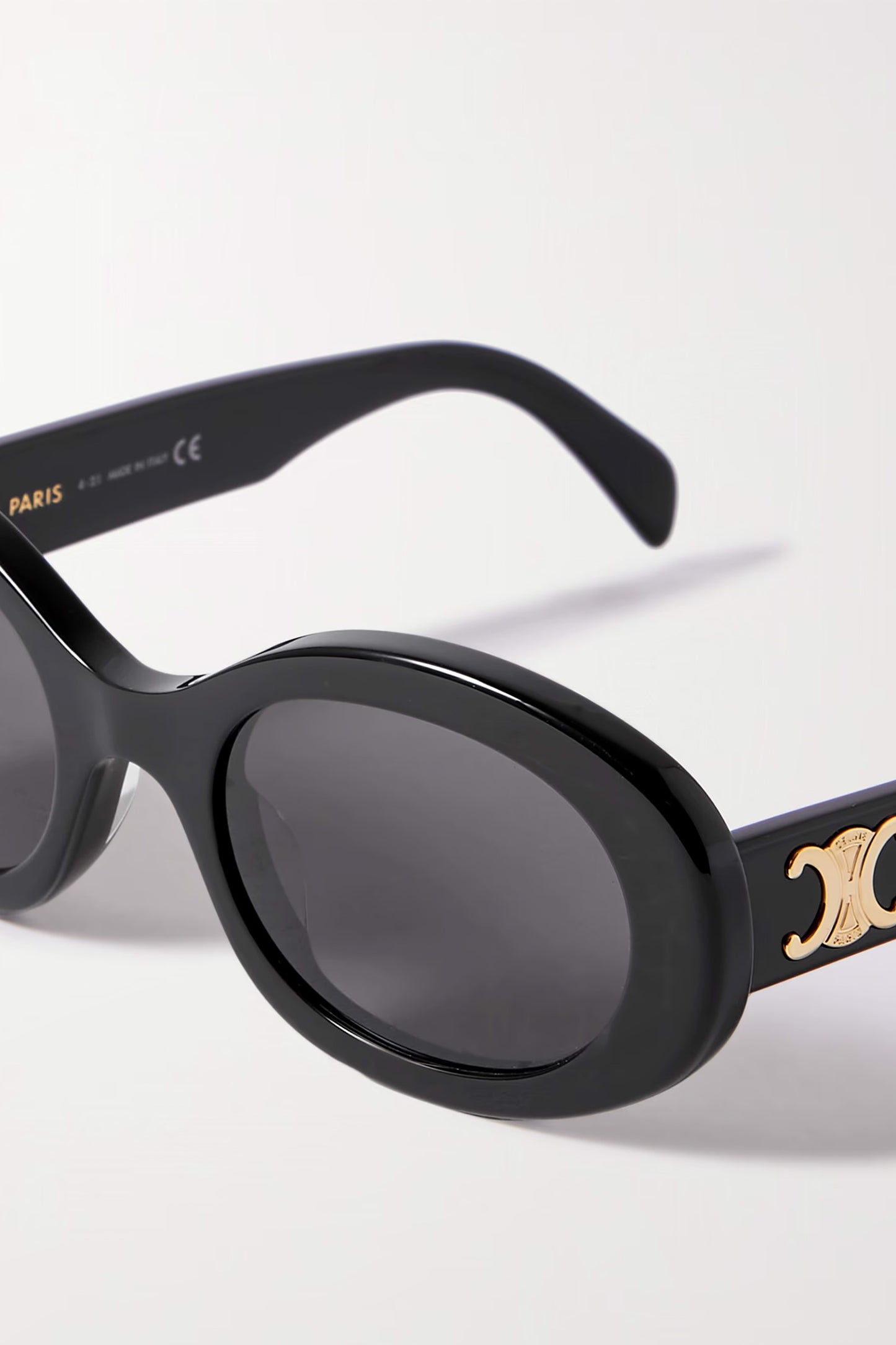 Triomphe oval-frame acetate sunglasses