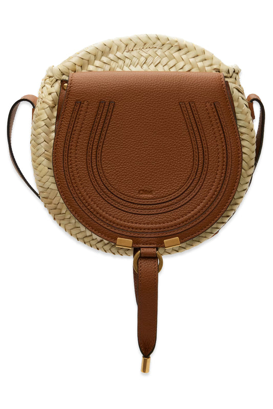 Tan & Brown Marcie Crossbody Basket Bag