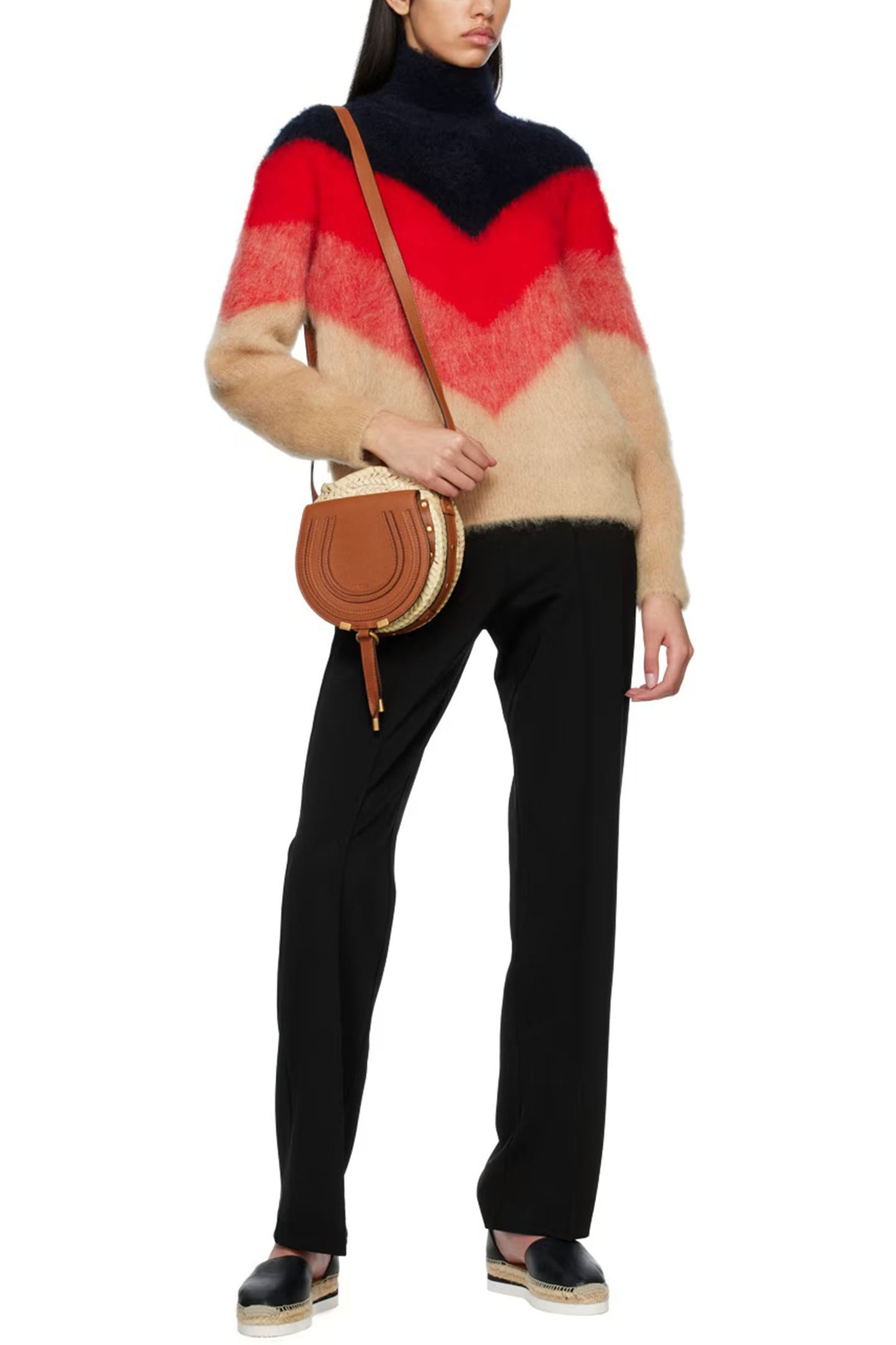Tan & Brown Marcie Crossbody Basket Bag