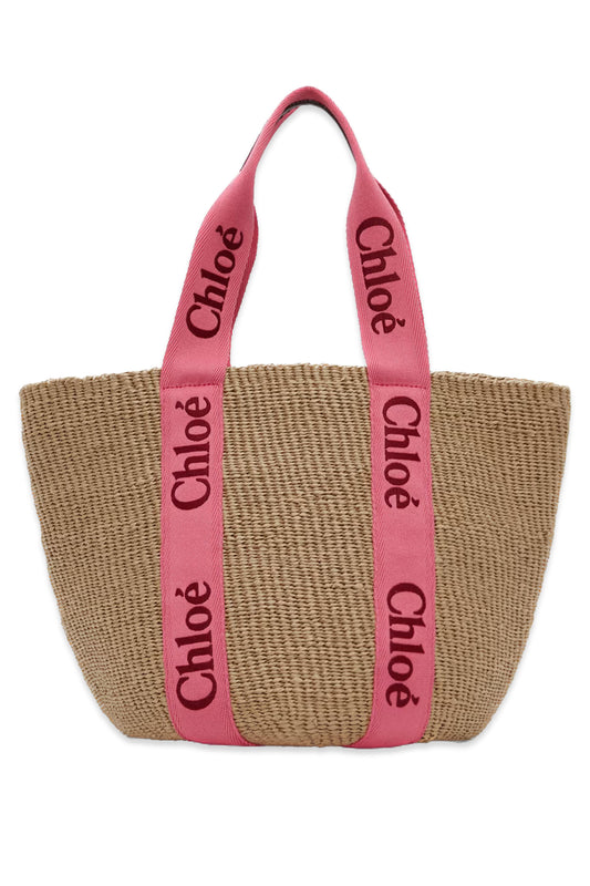 Beige & Red Mifuko Edition Large Woody Tote