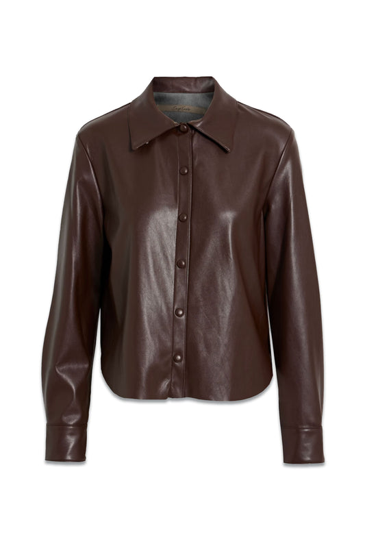 Faux Leather Shirt