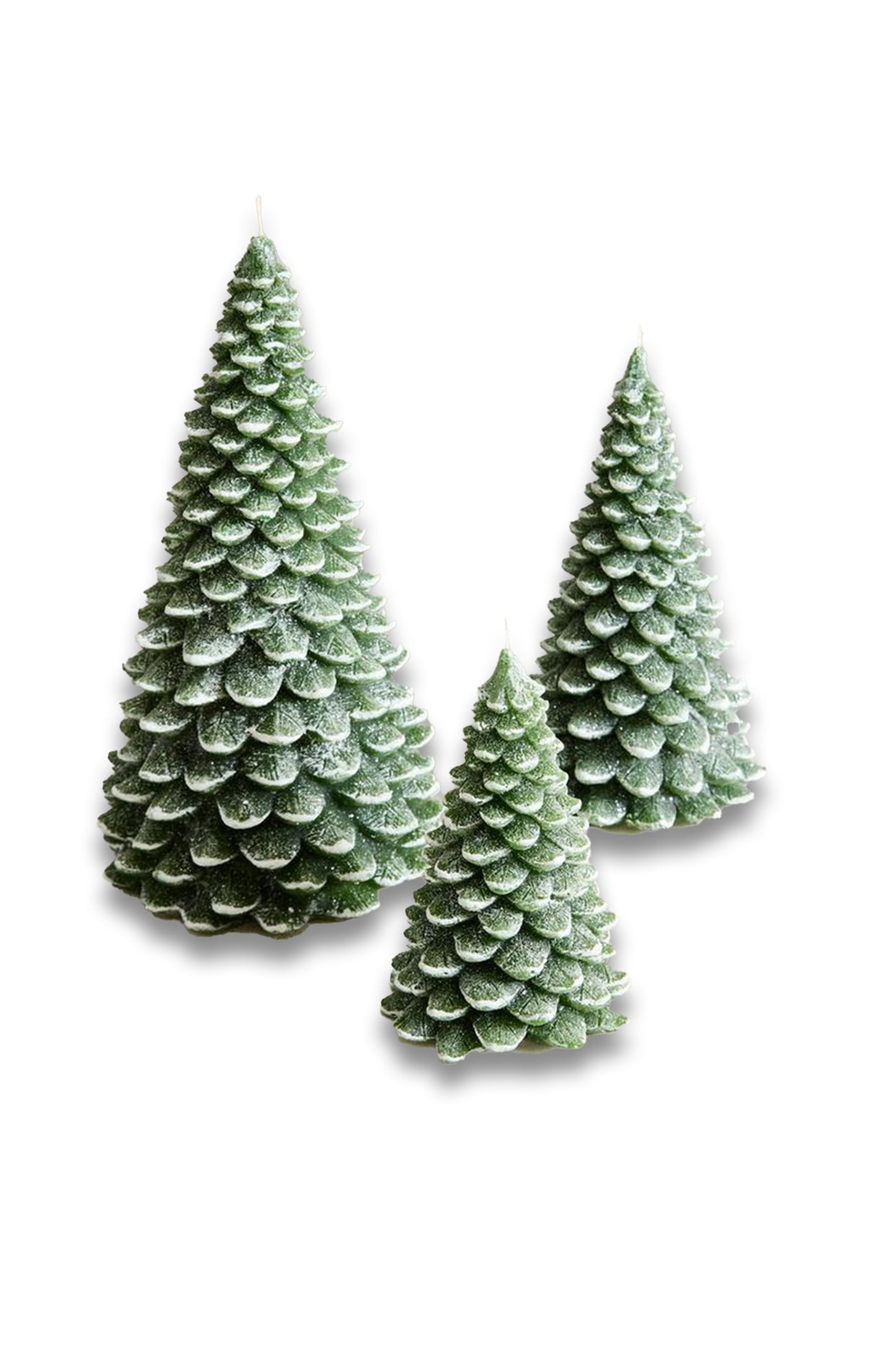 Snowy Christmas Fir Tree Candle