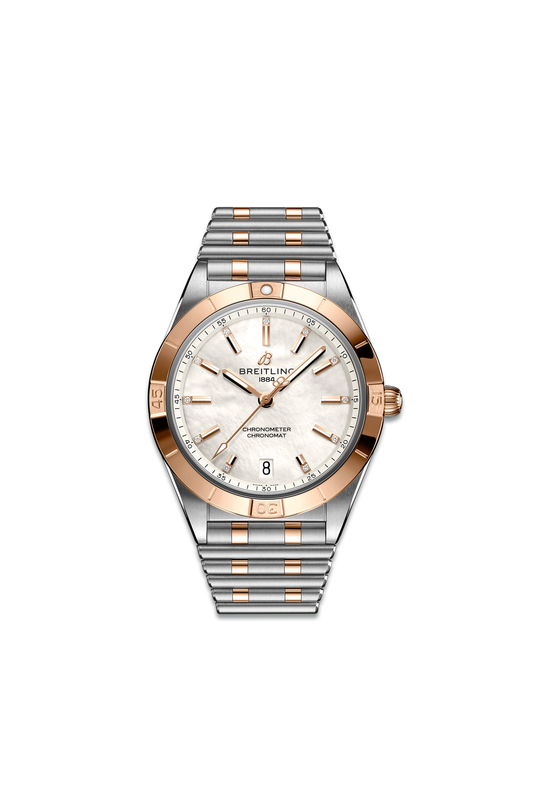 Chronomat Automatic 36 With Silver Dial & Stainless Steel & 18k Red Gold Strap