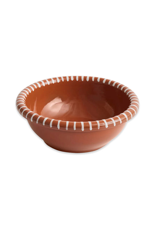 Barro Large Striped Terracotta Salad Bowl 21cm
