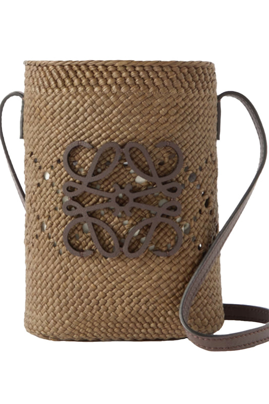 + Paula's Ibiza Iaraca Appliquéd Leather-trimmed Raffia Shoulder Bag
