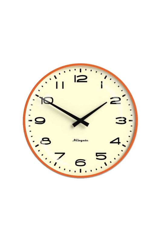 Radio City Wall Clock Pumpkin Orange