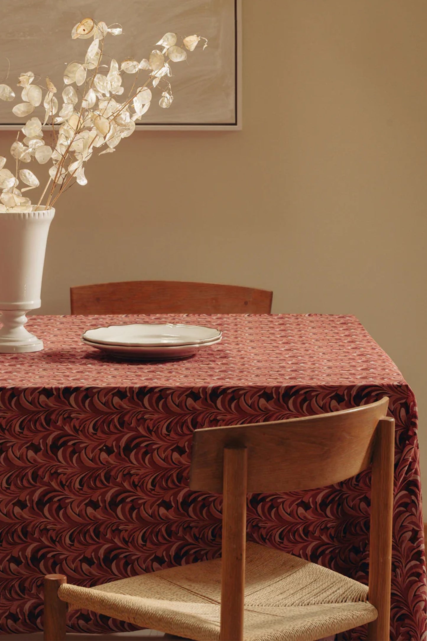Marble Linen Table Cloth