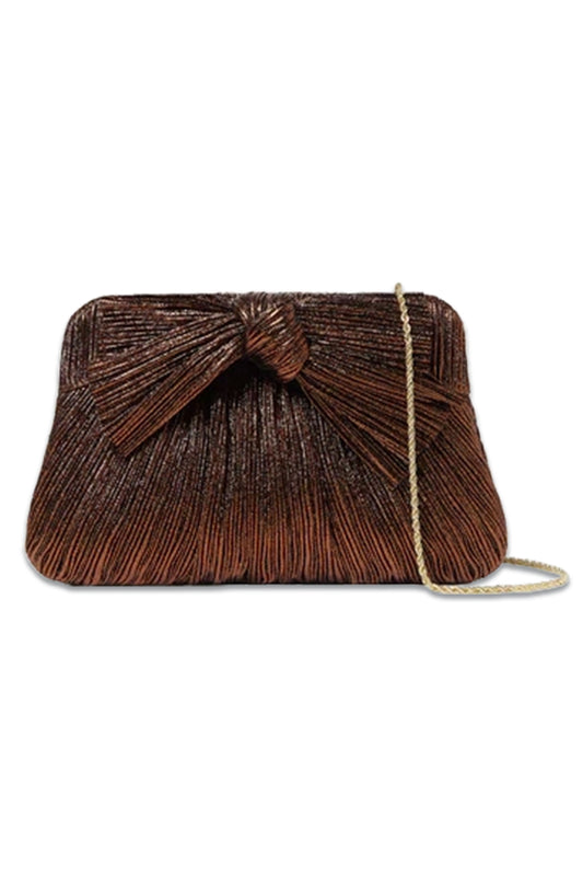 Rayne Mocha Bow Clutch