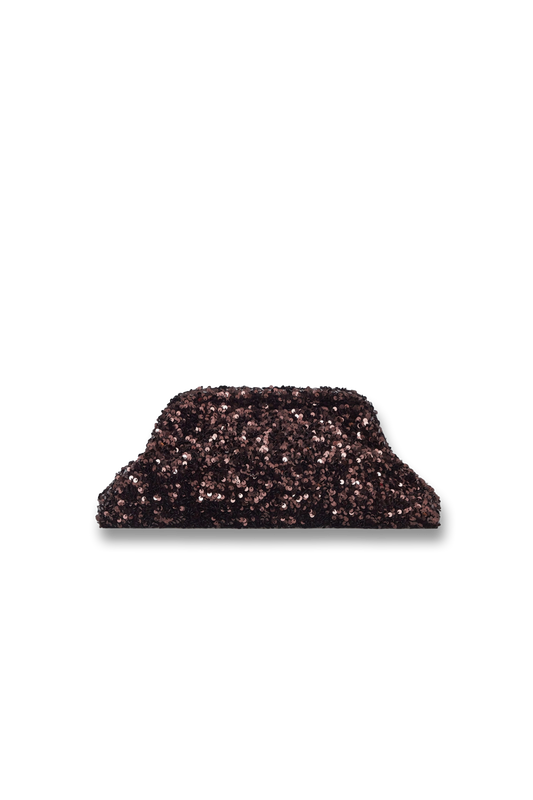 Oversized Sequinned Framed Clutch