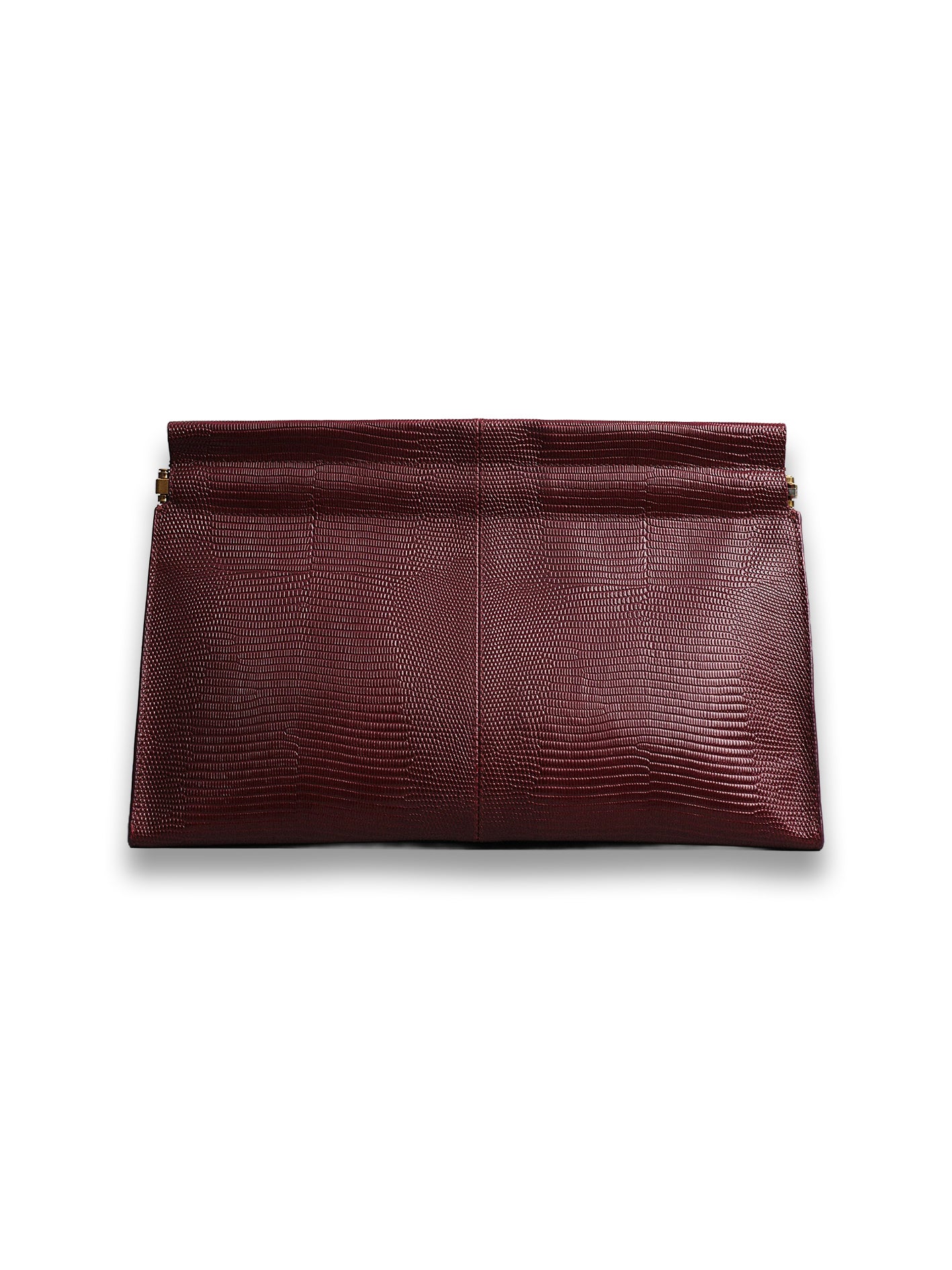 Medium Leather Clutch in Burgundy
