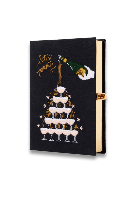Party Girls Let's Party Embroidered Appliquéd Canvas Clutch