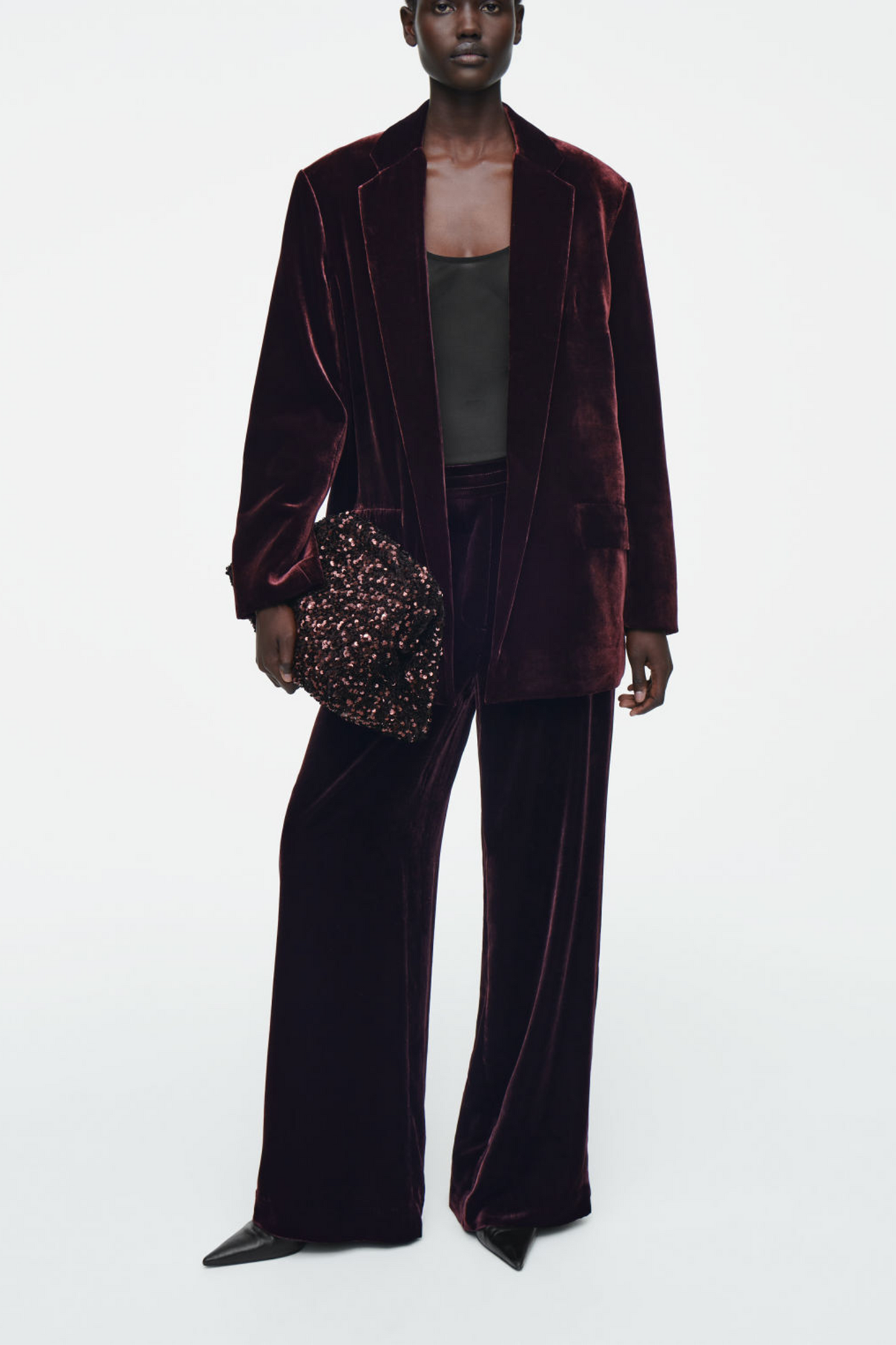 Oversized Sequinned Framed Clutch