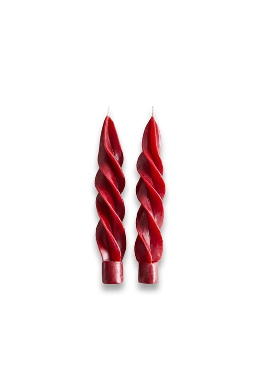 Pack of Spiral Christmas Candles (Pack of 2)