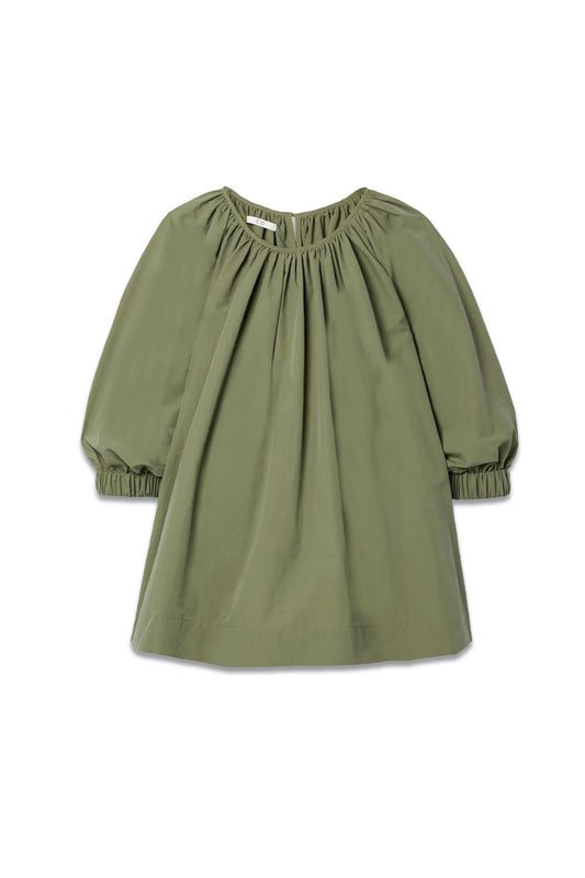 Gathered Cotton-blend Blouse