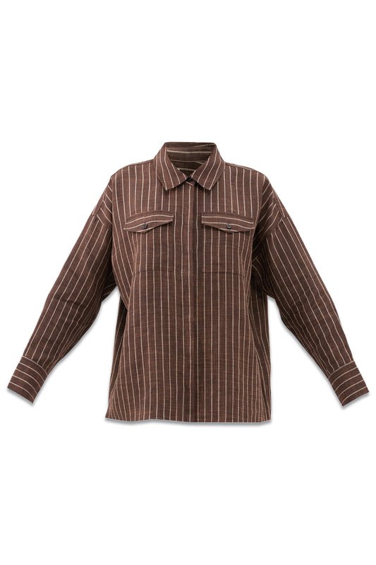 Striped Linen-blend Shirt