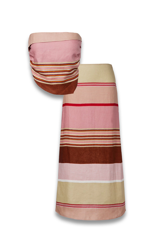 Ebbe Striped Linen Top and Martina Striped Linen Maxi Skirt