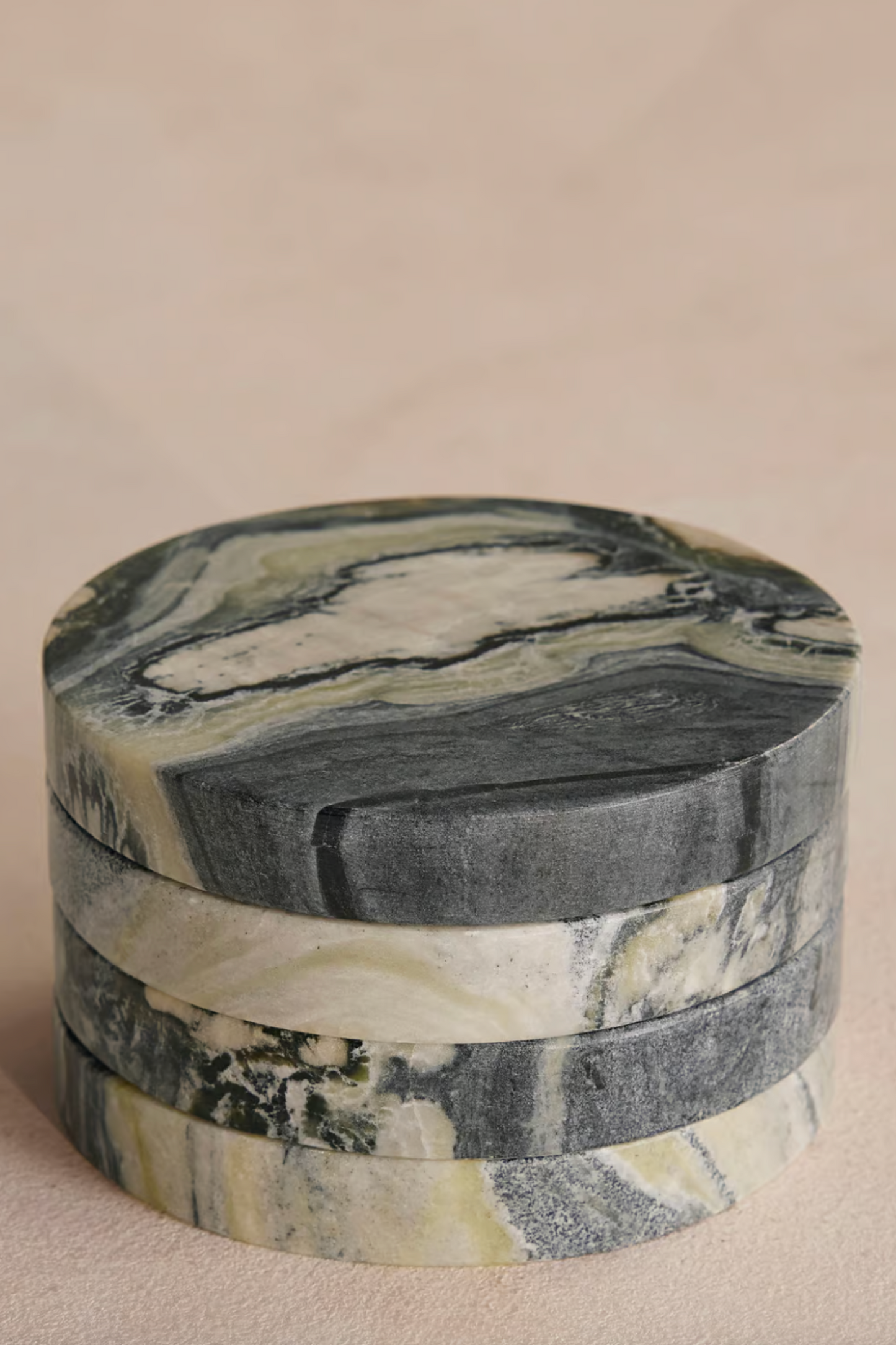 Hanson Coaster, Floral Jade - Set of Four