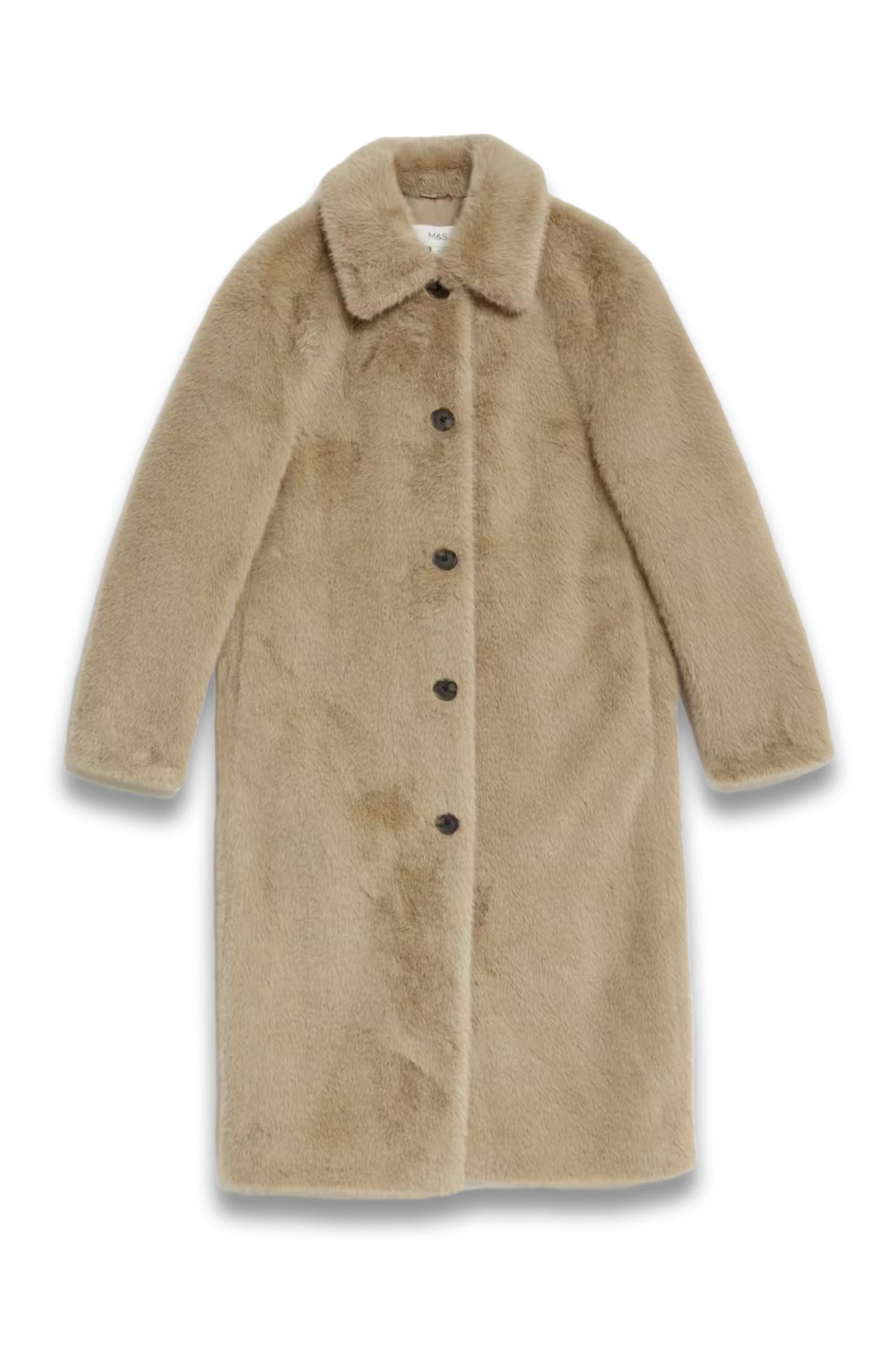 Faux Fur Collared Longline Coat