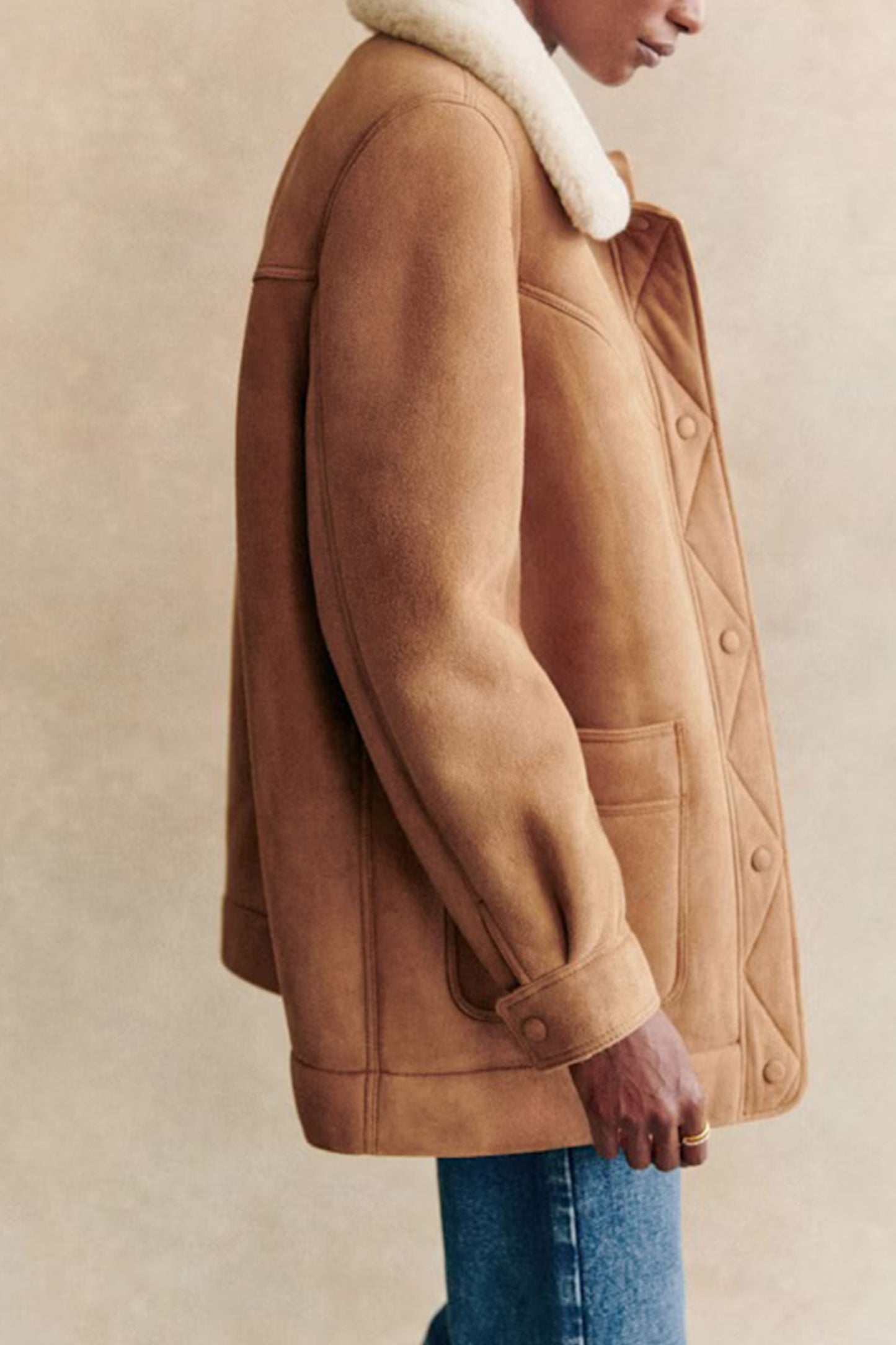 Nico Coat Caramel Ecru