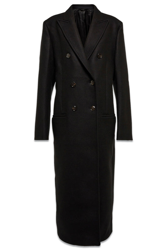 Double Breasted Wool Maxi Coat