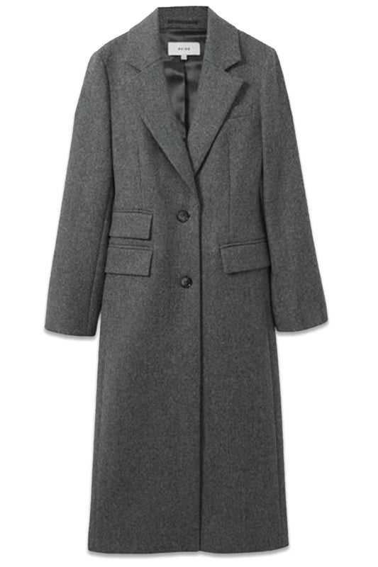 Amalia Wool-Blend Twill Double-Breasted Coat