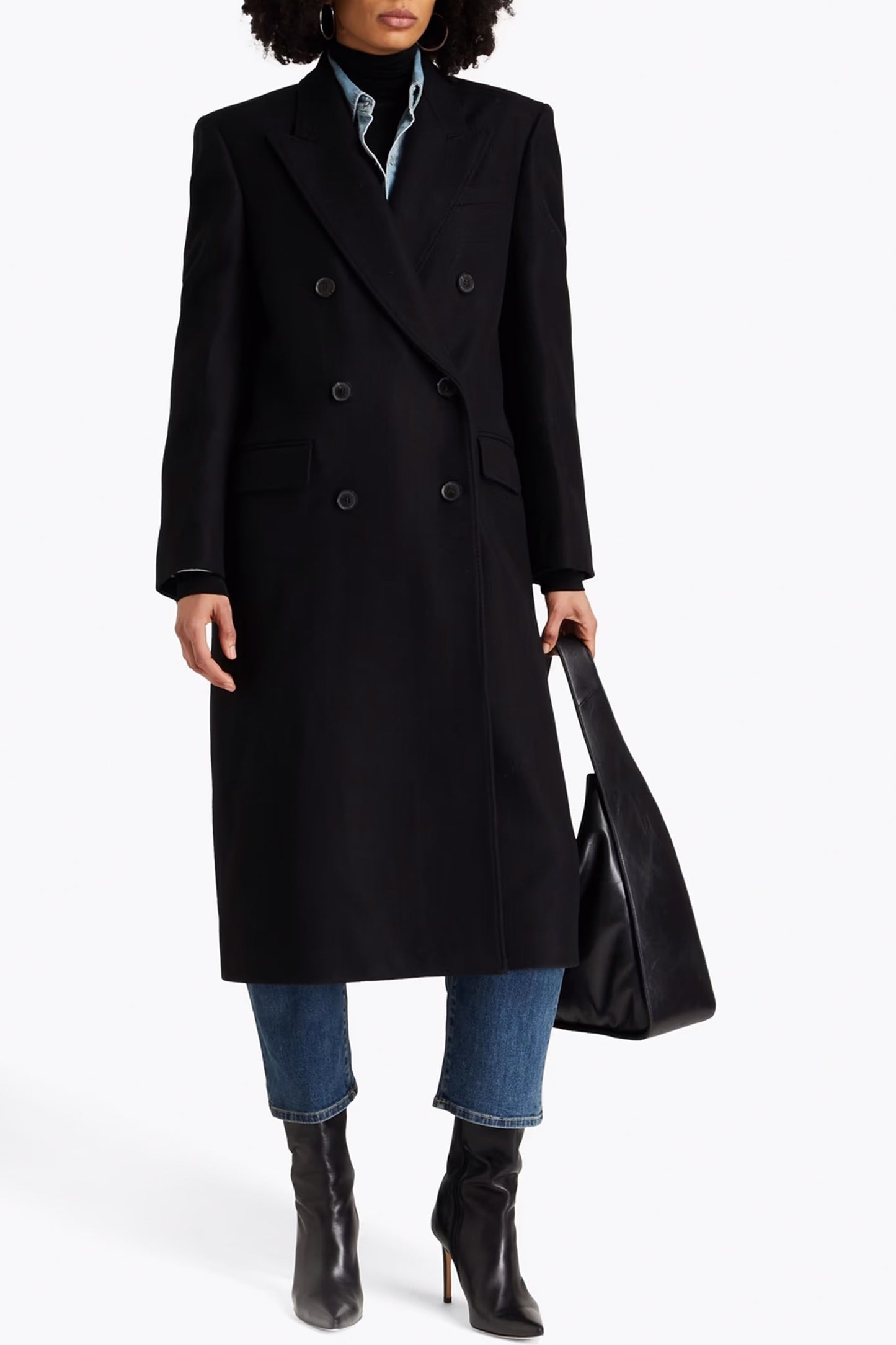 Edmont Double-Breasted Wool-Blend Felt Coat