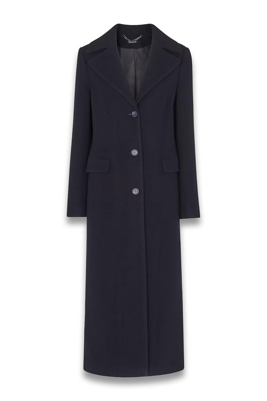 Navy Amalia Longline Coat