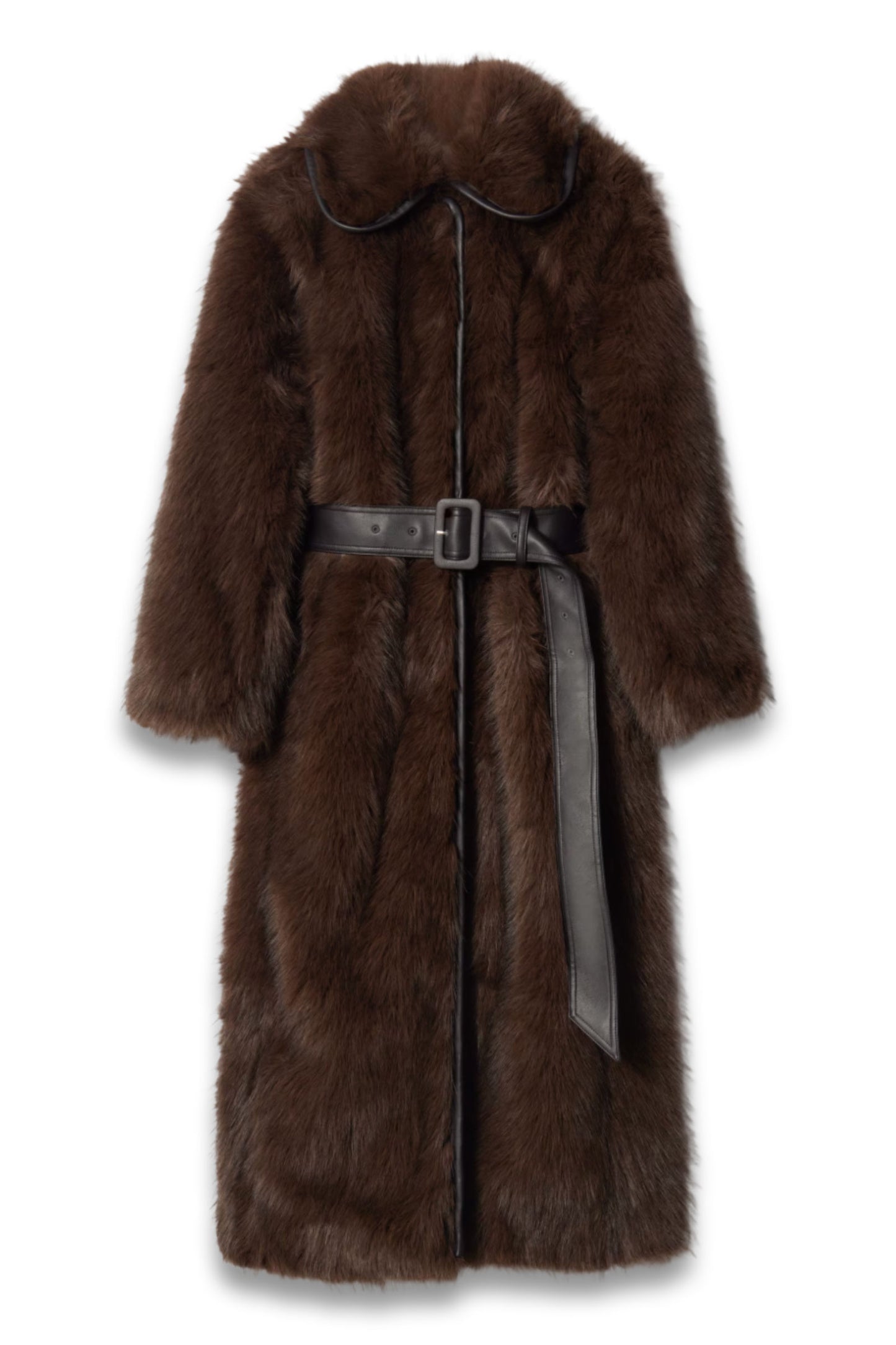 Belted Faux Fur Coat