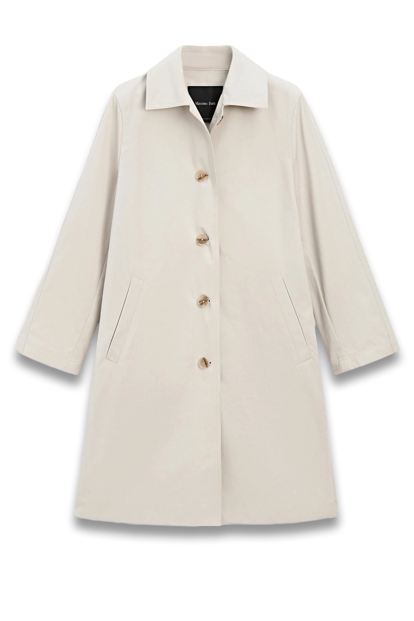 Lightweight Cotton Blend Coat with Buttons