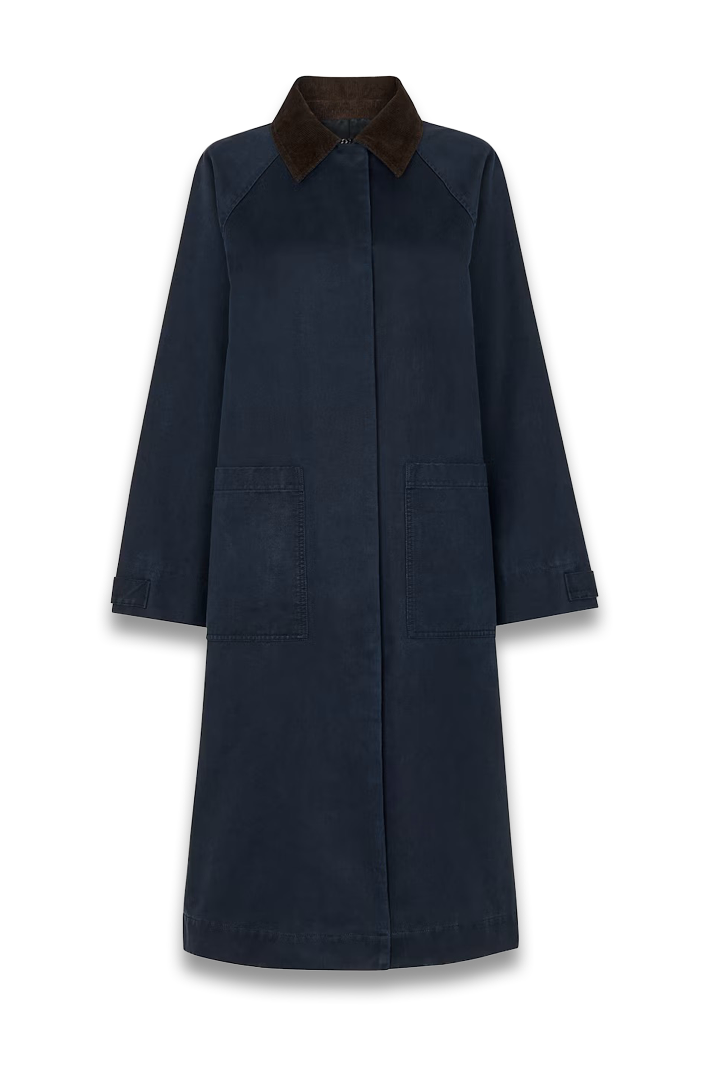 Navy Gabriella Waxed Overcoat