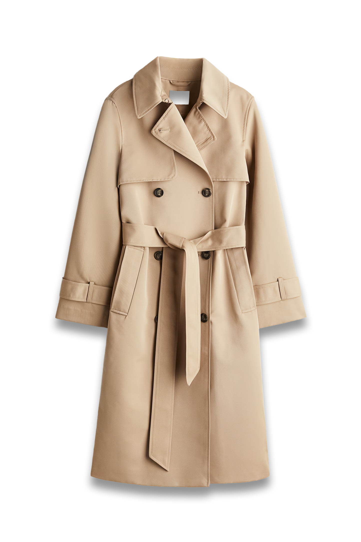 Double-Breasted Twill Trench Coat