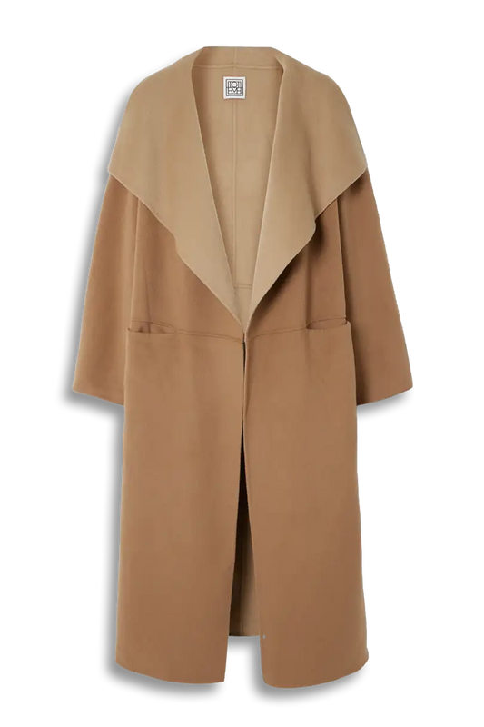 Oversized two-tone Wool and Cashmere-blend Coat